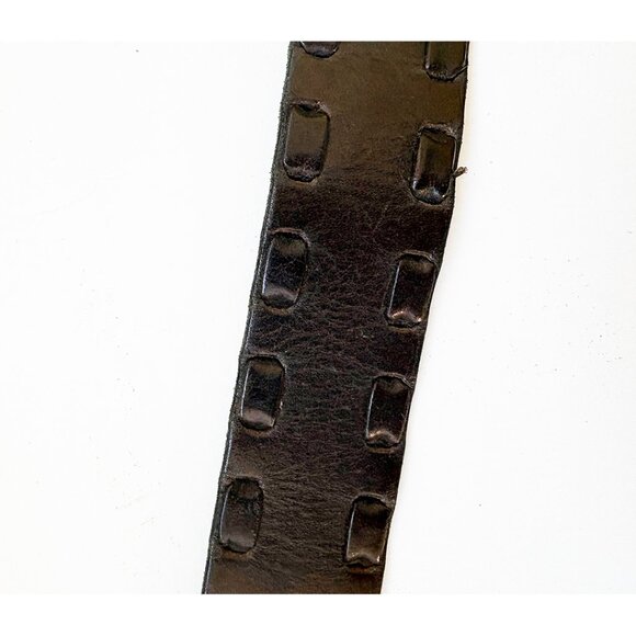 Fossil Black Leather Stitched Belt - Picture 3 of 4